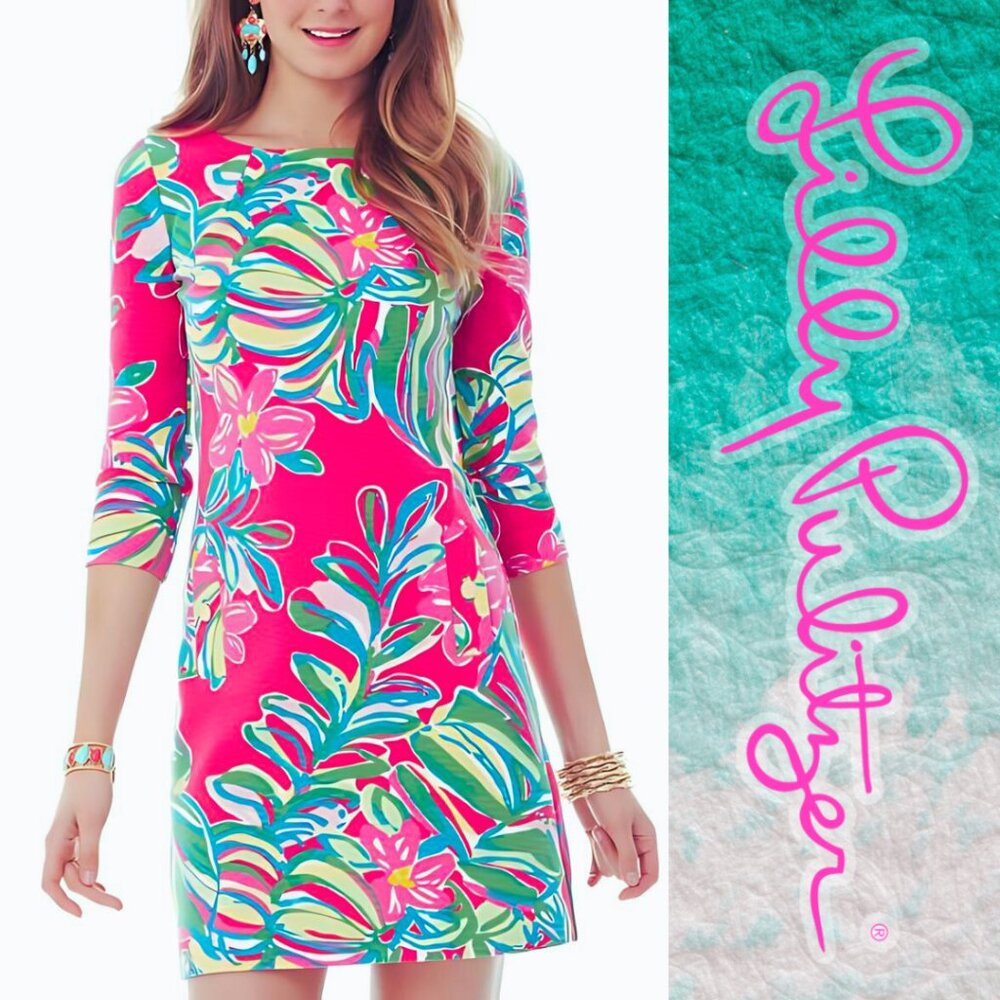 Lilly Pulitzer Multicolor Charlene Jungle Tumble Shift Dress (size S)